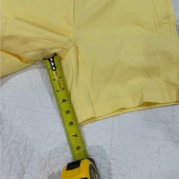 Talbots Womens Yellow Relaxed Chino Short Size 4 P - Picture 6 of 9